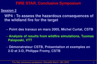 FIRE STAR, Conclusive Symposium
