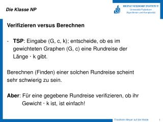 Die Klasse NP