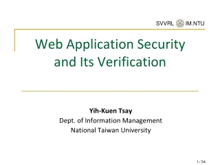 Web Application Security and Its Verification