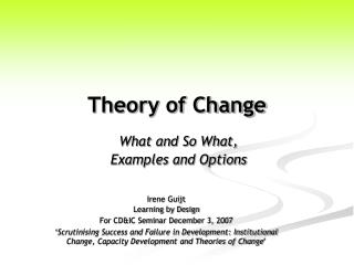 Theory of Change