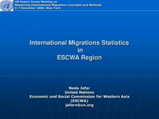 International Migrations Statistics in ESCWA Region