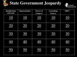 State Government Jeopardy