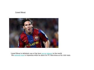 PPT - Lionel Messi PowerPoint Presentation, free download - ID:3895896