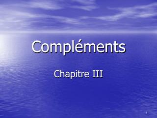 Compléments