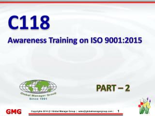 Awareness Training on ISO 9001:2015
