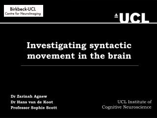 Investigating syntactic movement in the brain