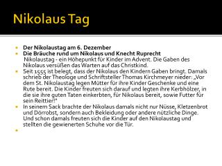 Nikolaus Tag