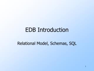 EDB Introduction