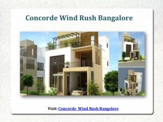 Concorde Wind Rush New Project Bangalore