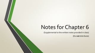 Notes for Chapter 6
