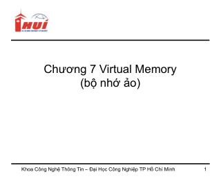 Chương 7 Virtual Memory (bộ nhớ ảo)