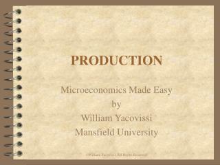 PRODUCTION