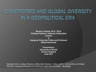 Universities and Global Diversity in a Geopolitical Era