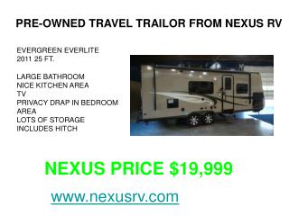 NeXus RV Used Units