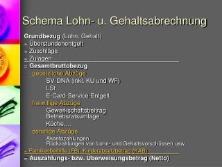 Schema Lohn- u. Gehaltsabrechnung