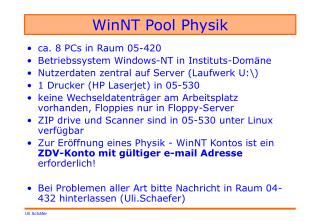 WinNT Pool Physik