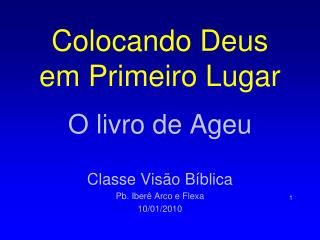 Colocando Deus em Primeiro Lugar