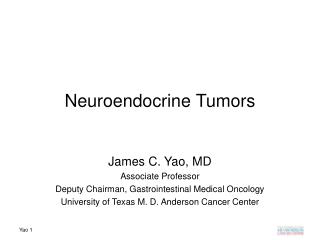 Neuroendocrine Tumors