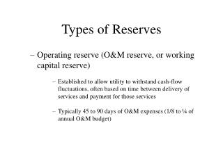 Types of Reserves