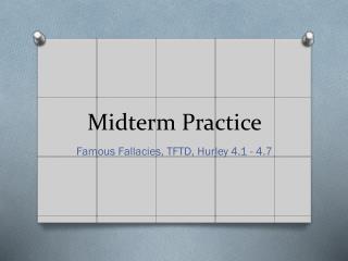 Midterm Practice
