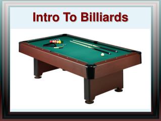 Intro to Billiards