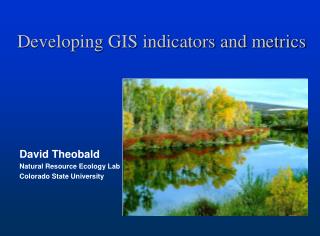 Developing GIS indicators and metrics