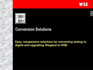 Conversion Solutions