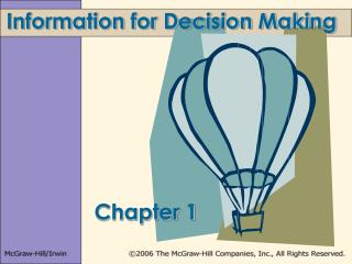 Information for Decision Making