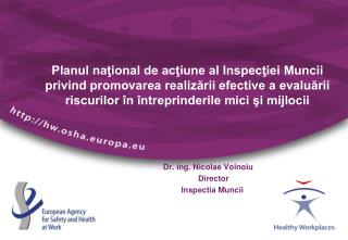 Dr. ing. Nicolae Voinoiu Director Inspectia Muncii