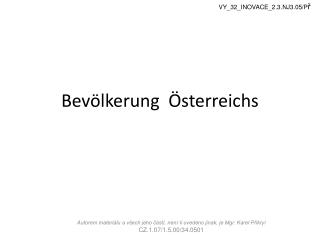 Bevölkerung Österreichs