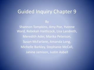 Guided Inquiry Chapter 9