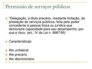 Permissão de serviços públicos