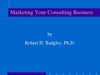 Marketing Your Consulting Business