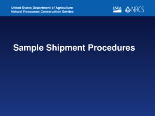 Sample Shipment Procedures