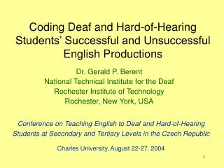 Coding Deaf and Hard-of-Hearing Students’ Successful and Unsuccessful English Productions