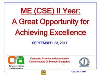 CSA ME II Year