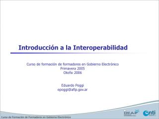 Introducción a la Interoperabilidad