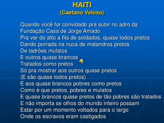 HAITI (Caetano Veloso)