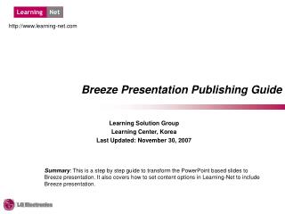 Breeze Presentation Publishing Guide