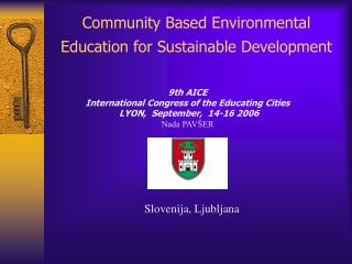 Community Based Environmental Education for Sustainable Development