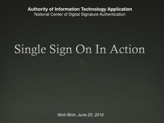 Single Sign On In Action