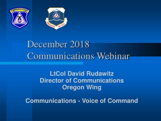 December 2018 Communications Webinar