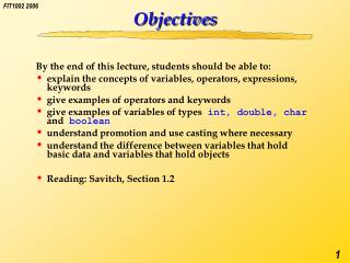 Objectives