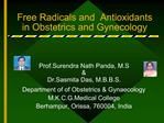 Free Radicals and Antioxidants in Obstetrics and Gynecology