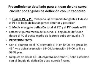 Emplazamiento sobre la curva