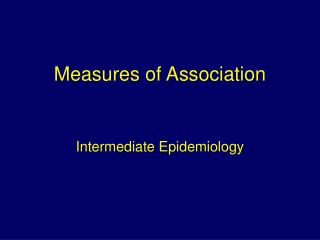 Measures of Association