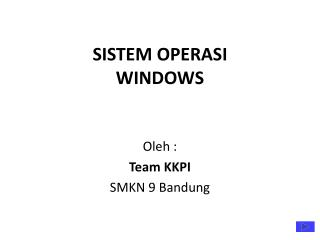 SISTEM OPERASI WINDOWS