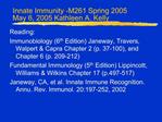 Innate Immunity -M261 Spring 2005 May 6, 2005 Kathleen A. Kelly