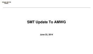 SMT Update To AMWG