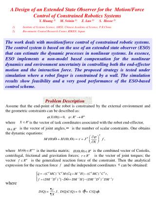 Institute of Systems Science, AMSS, Chinese Academy of Science, P.R.China